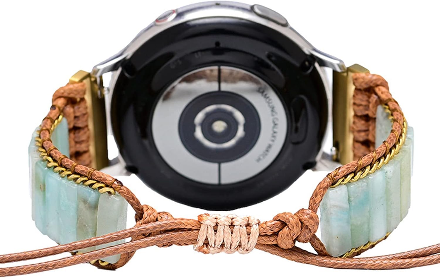 Compatible With Gear S3 WatchBand, Handmade Natural Stone Replacement Strap Boho Watch Band For Samsung Galaxy Watch 3 45mm/Galaxy Watch 46mm/Gear S3 Frontier/Classic (Y04)