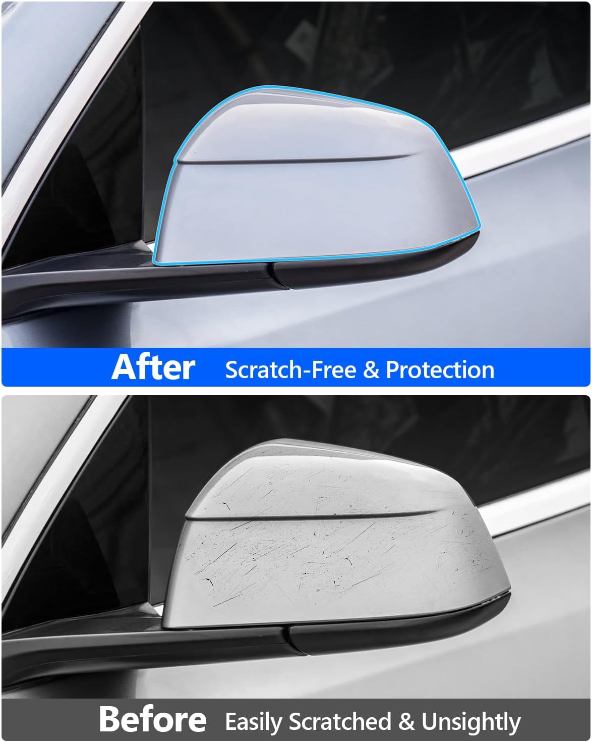 for Tesla TPU PPF Paint Protective Film Model Y Juniper Accessories 2025 2026 Rearview Mirror Film 8.5Mil Precut Clear Bra Car Scratch Anti Scratch Exterior Model Y Rearview Mirror Trim Film