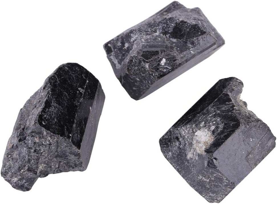 Hztyyier Black Tourmaline Black Crystal Rough Electrical Chips Stone Irregular Shaped Protection Clean Healing Negative Energy Other Collectibles