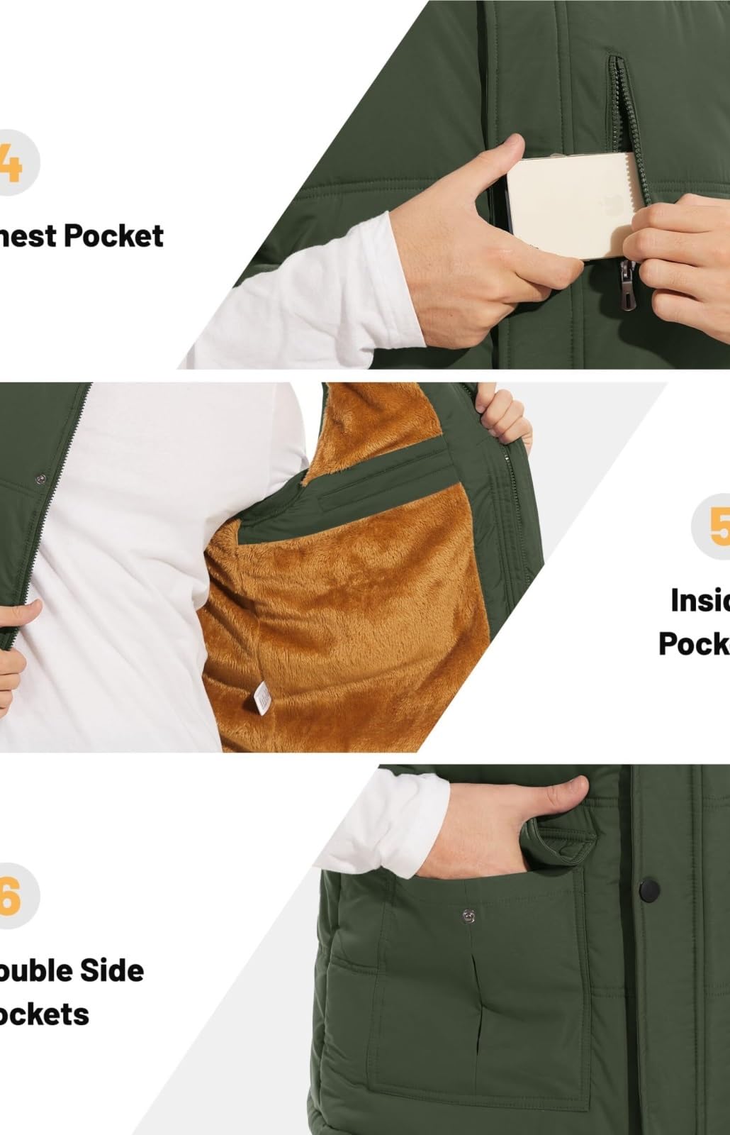 Ciepła Kamizelka Outdoorowa Męska Gruba Kamizelka Puchowa, Ciepła Kurtka Bez Rękawów I Aksamitna Bodywarmer