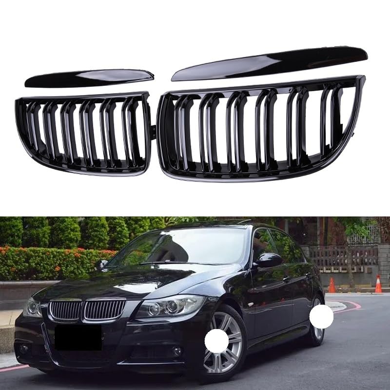 Grilles De Pare-chocs Voiture Calandre ABS Remplacement Anti-Fissure E90 E91 - 2