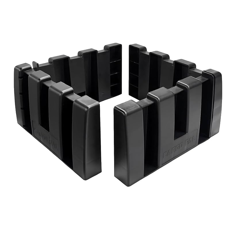 DXNQ Kit com 4 Organizadores de Carga para Porta-Malas, Blocos Divisores de Plástico com Fixação Hook-and-Loop para Carpetes
