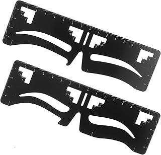 Balacoo Regla auxiliar de la ceja 2pcs forma ...
