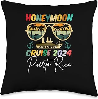 Honeymoon Cuise Puerto Rico 2024 Holiday Throw Pillow