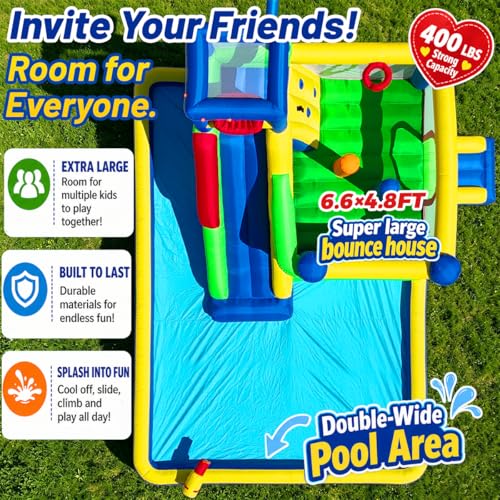 Umbalir 14.3x13.5FT Giant Inflatable Water Slide & Bounce House by Umbalir - Used condition - Image 6