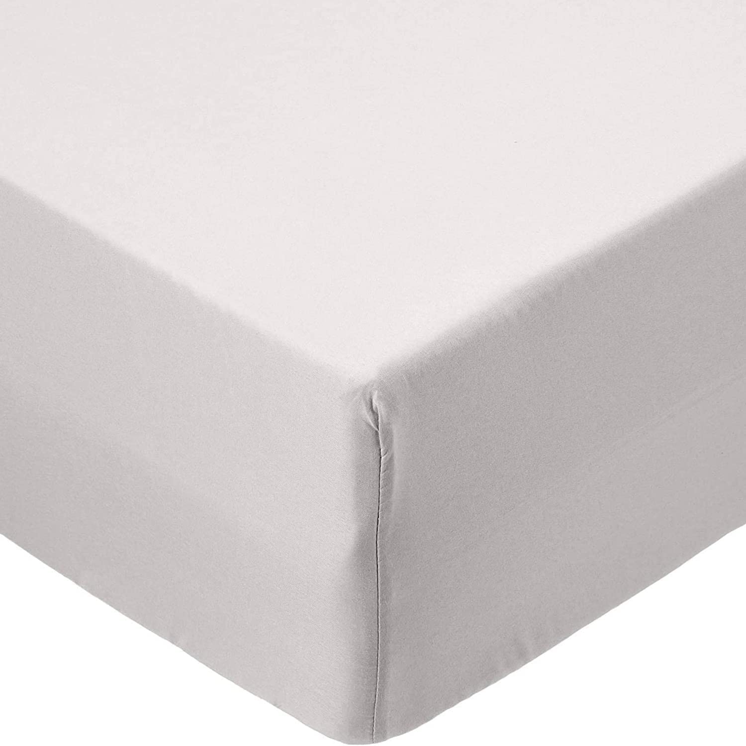 Fitted Bed Sheets 40cm 16 inch Deep Soft Comfy Microfiber Fabric with Easy care Non Iron and Discolour Resistant Silver - King