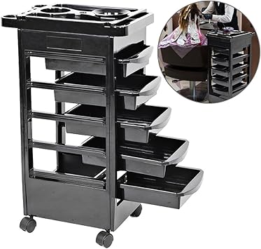 Soulong Chariot De Coiffure A Roulettes Avec 5 Tiroirs Multifonctionnel Chariot De Rangement Professionnel Pour Salon De Coiffure Institut De Beaute Maquillage Spa Modele B Amazon Fr Beaute Et Parfum