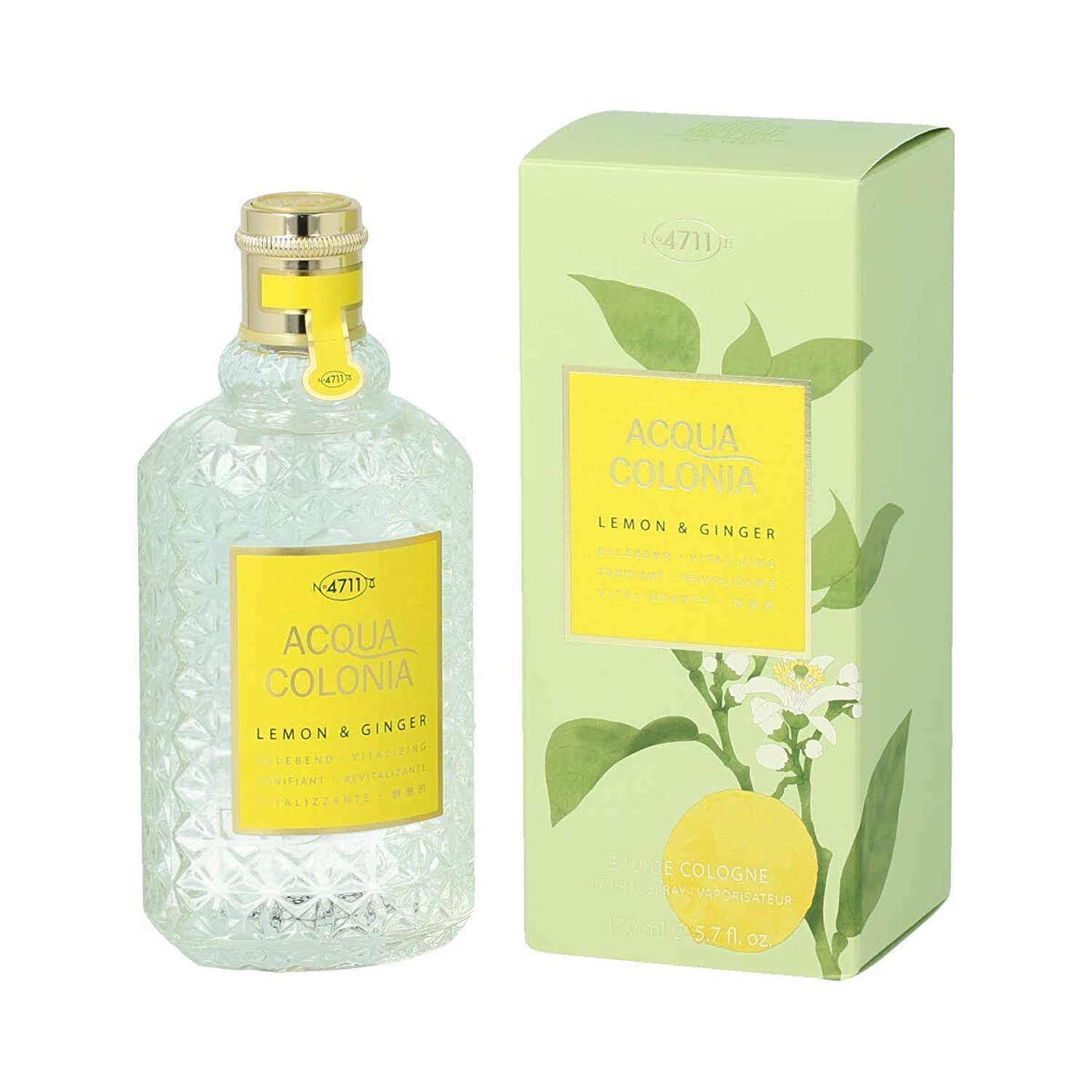 4711 Acqua Colonia Lemon & Ginger Eau de Cologne Spray for Unisex, 5.7 Ounce