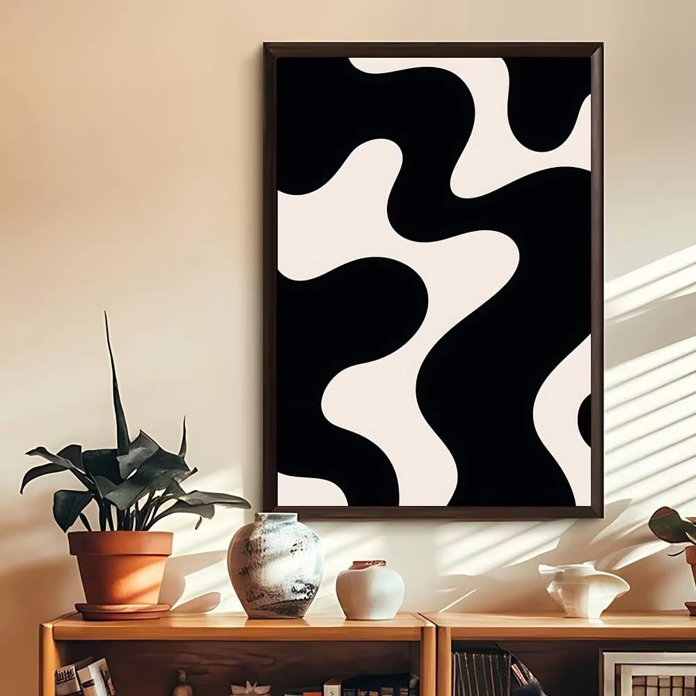 DFZEWKI Abstract Minimal Art Line Club Bar Vintage Posters Wall Art Painting Bedroom Wall Art Prints Ideal(40x60cm(16x24in)/No frame)