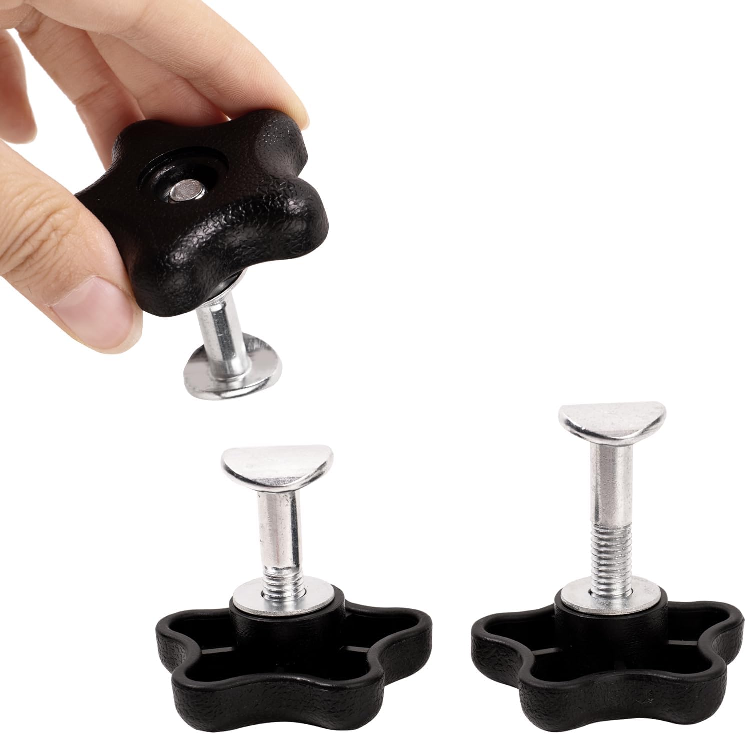 2 Sets Handle Knob and Screw Bolt Washer Kit for Toro Lawn Mowers/Snow Blowers, Replaces # 106-4161 92-2260 107-3844