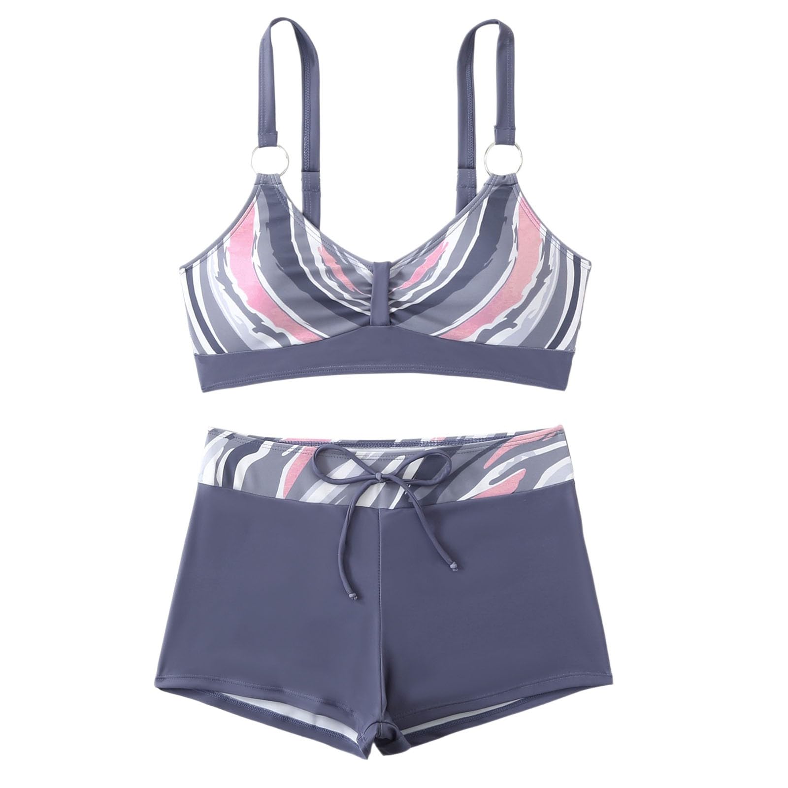 Bikini Mujer Bañador Deportivos Ropa De Baño Reductor Pecho Reductores Traje Short Moldeador 2 Piezas Sujetador Grande Barriga Push Up