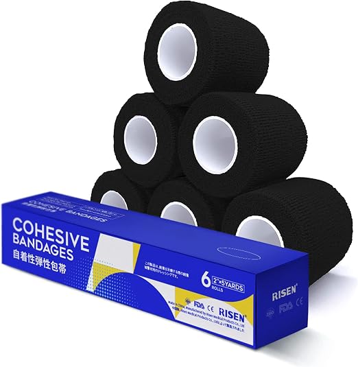 RISEN Cohesive Bandage,Self Adherent Wrap Medical Tape, Adhesive...