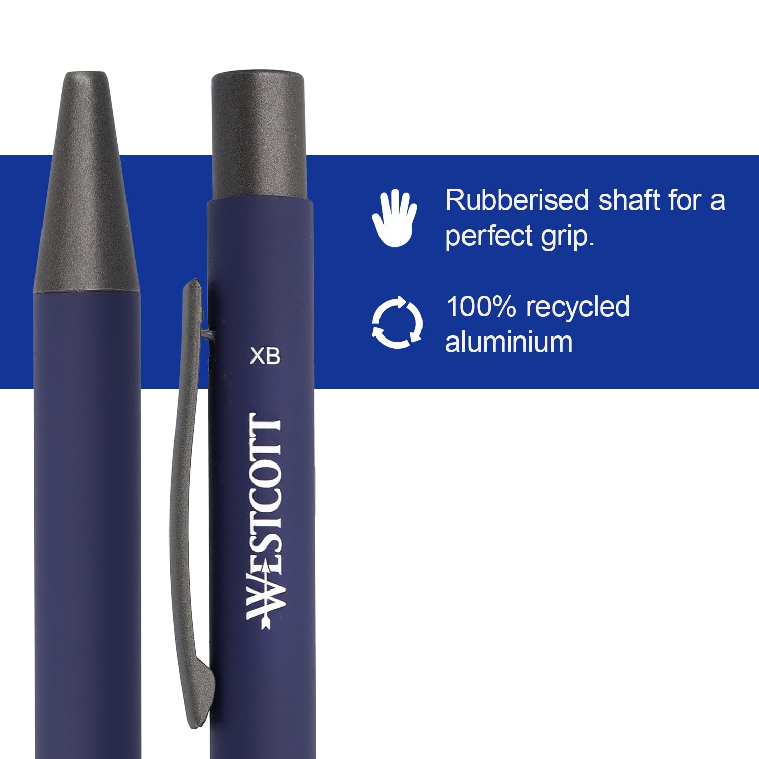 Westcott PRIMESOFT ballpoint pen 5 pieces Blue, 1 count (Pack of 5) - Image 2