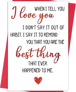 Anniversary Card, Valentines Day Decorations, Sexy Valentines Day Gifts for Her Him, Romantic Valentine's Day Card Gifts for Husband Wife Girlfriend Boyfriend, I Love You Valentines Card