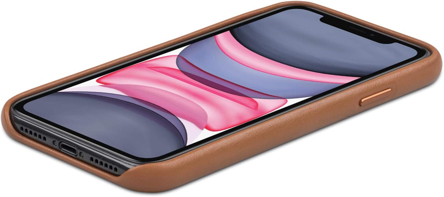 iPhone 11 Leather Case Brown - KANVASA Skin Back Cover for The Original Apple iPhone 11 - Luxury Pouch from Real Genuine Leather - Optimal Protection & Premium Leather - Ultra Thin
