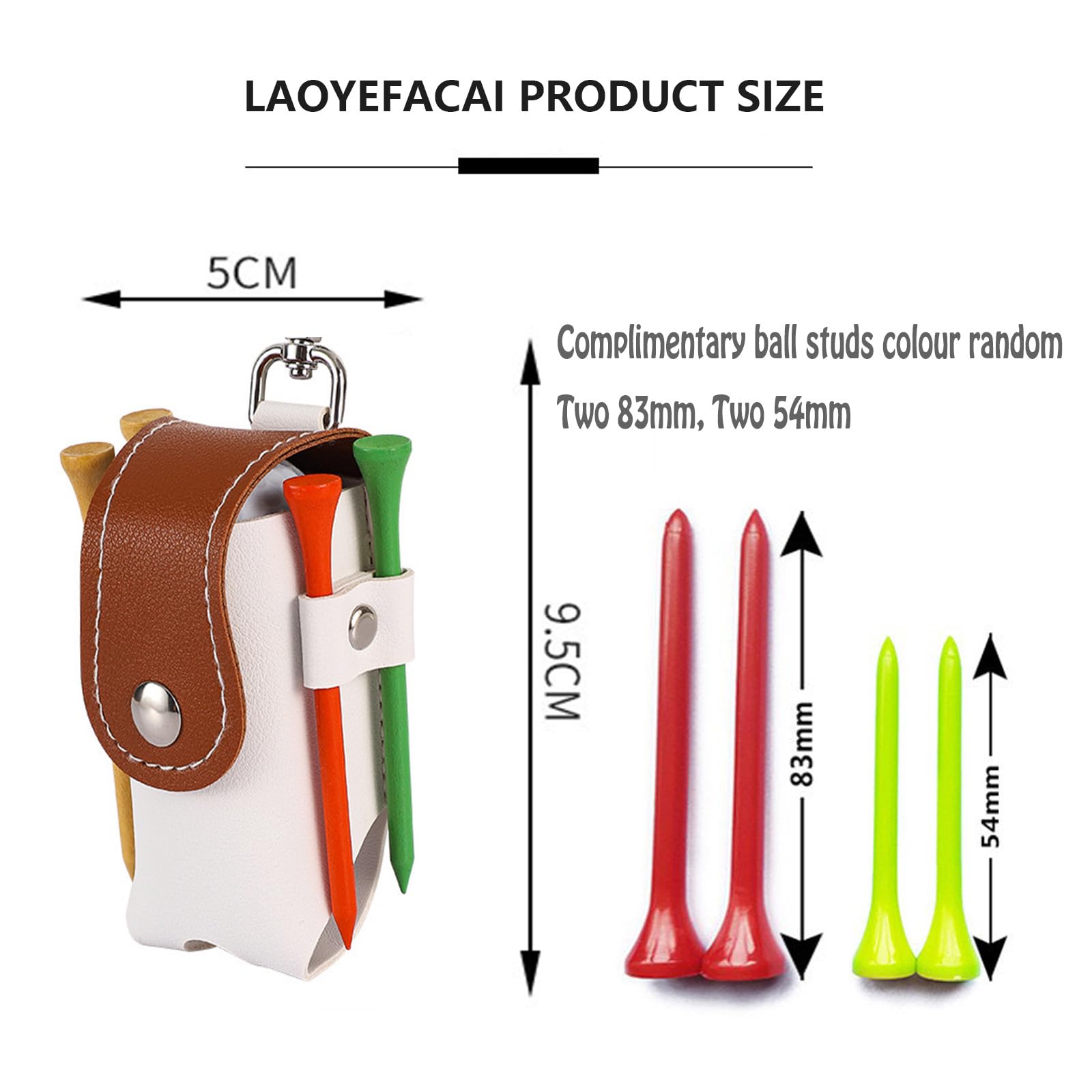 Golf Bag Outdoor Golf Ball Wash Bag Waist Hanging Keychaingolf Small Belt Bag Portable Mini Golf Ball Protection Bag (Marrone)