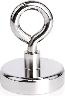 Fishing Magnets, 1.89” Super Strong Neodymium Fishing Magnets Lifting Eye-Bolt, 220lbs Heavy Duty Rare Earth Fishing Magnets, for Retrieving in River, Magnetic Fishing, Lifting and Pick up