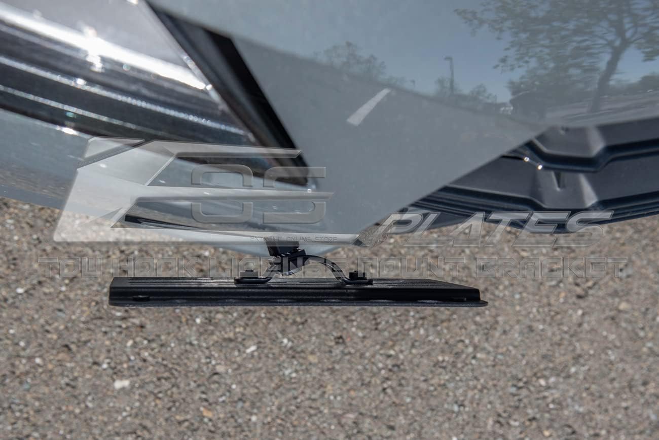 Replacement for 2016-Present Audi TT MK2 MK3 | EOS Version 1 Front Bumper Tow Hook License Plate Relocator Mount Bracket Tow-419 (Mid Size)