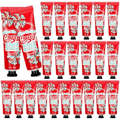 24 Pcs Cheer Team Gifts Bulk Cheerleader Hand Cream Lotion, Red
