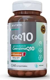 Coenzima Q10 100mg + Vitamina E | 60 Comprimidos | Suporte Antioxidante e Energético | Ubiquinol - Forma Ativa | 100% Vegano