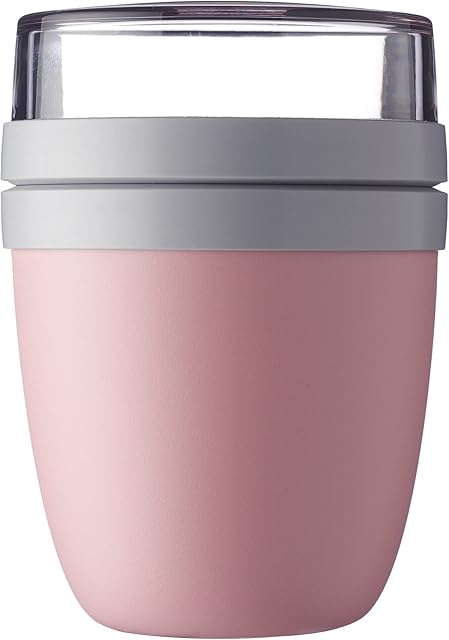 Mepal  Lunch Pot Ellipse  Nordic Pink  700 ml - Practical Muesli Cup, Yoghurt Cup & Lunch Box  Suitable for Use in the Freezer, Microwave, and Dishwasher