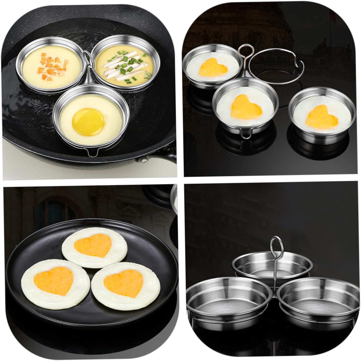 Stainless Steel Egg Poacher Mold Versatile Egg Cooker for Steaming Food-grade Material Kitchen Tool for Home Chefs Baking Enthusiasts