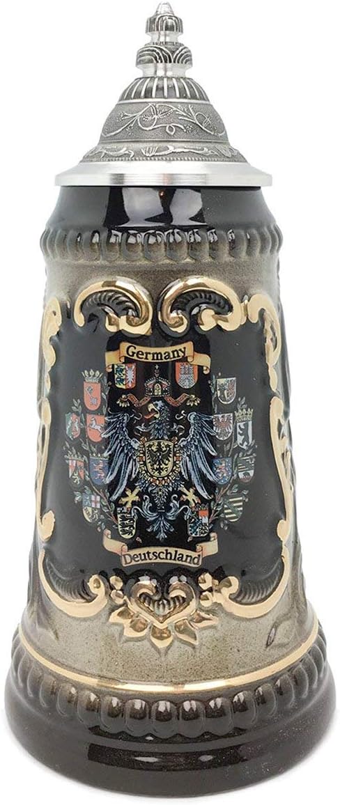 Deutschland Shields .6 Liter Mug Authentic Zoller & Born Made in Germany German Stein