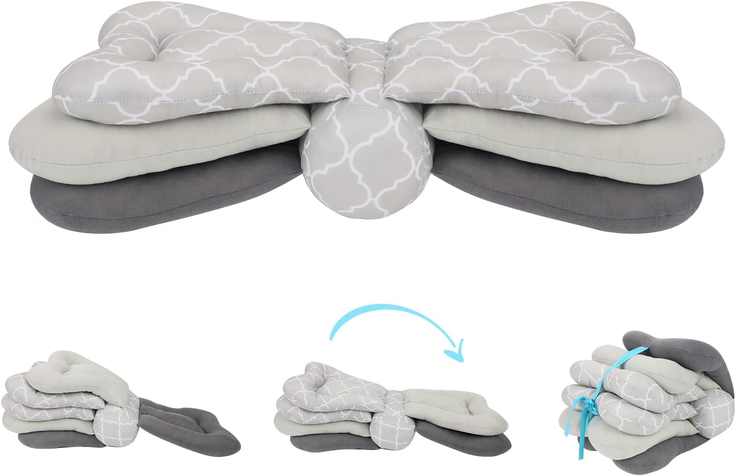 KAKIBLIN Breastfeeding Pillow for Newborn, Baby Breastfeeding Pillows Elevate Adjustable Baby Nursing Pillow Infant Breast Feeding Pillows, Fill in PP Cotton, Machine Wash