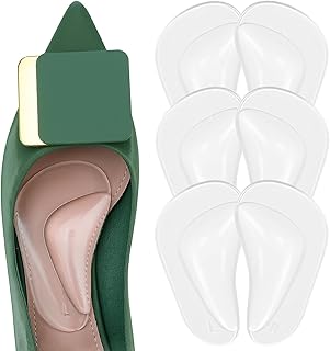 Gel Arch Support, 3 Pairs Shoe Insoles for Flat Feet, Reusable Arch Inserts for