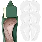 Urchoice Gel Arch Support, 3 Pairs Shoe Insoles for Flat Feet, Reusable Arch Inserts for Plantar Fasciitis, Adhesive Arch Pad for Relieve Pressure and Foot Pain, 3pairs-crystal