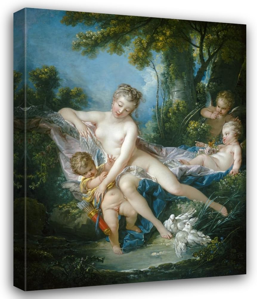 ArtDirect The Bath of Venus (1751) Custom Framed Art Print Giclee Print or Canvas Options with Various Sizes and Customization by François Boucher