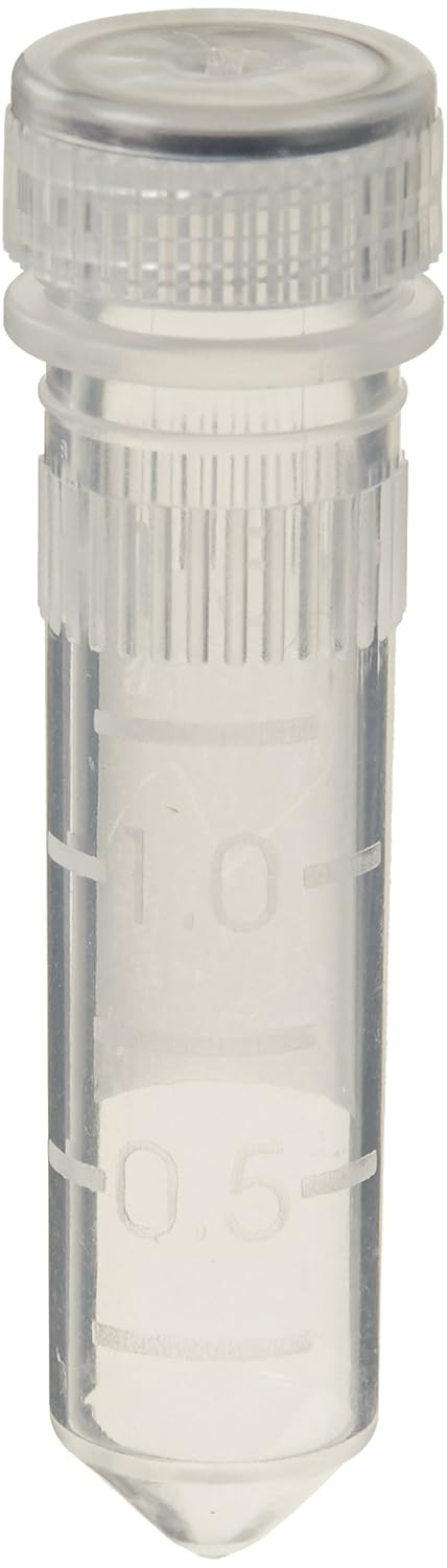 Benchmark Scientific BeadBug D1031-T21 Non-Skirted Empty Microtubes With Caps and Sealing Ring, 2ml Capacity (Pack of 50)