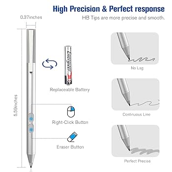 Microsoft タッチペン Amazon.com: Pen Stylus for Surface Pro 11/10/9/8/X/7+/7/6/5