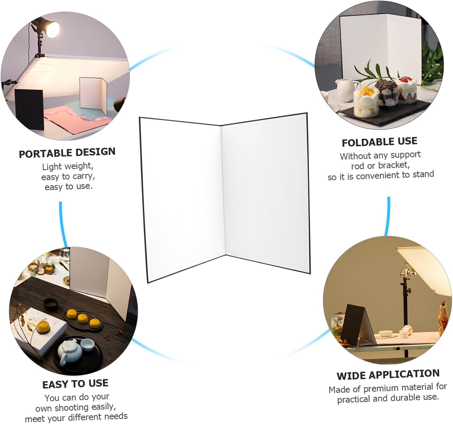 A3 Foldable Cardboard Reflective Board 3 in 1 for Photo