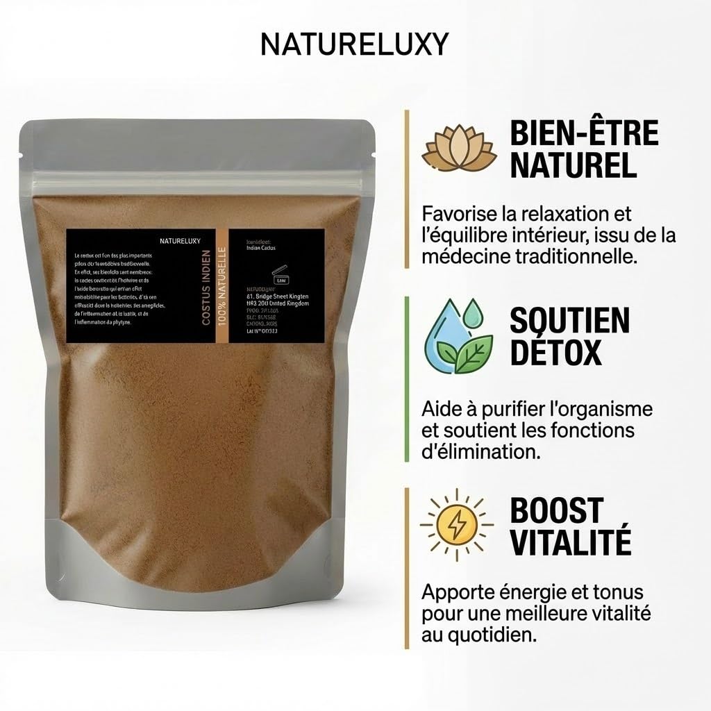 Polvere Costus Indiano 100% Naturale – Salute, Bellezza & Benessere Tradizionale – 1 kg