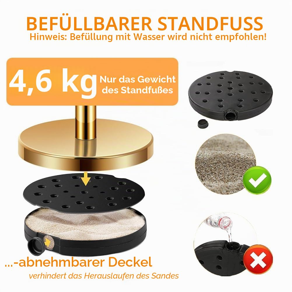 Premium Absperrstab mit Seil - Robuster Crowd Control Bandstab für Warteschlangen, Events & Ladenmanagement, Set mit 5 ft/1.5 m rotem Samt Seil (6)