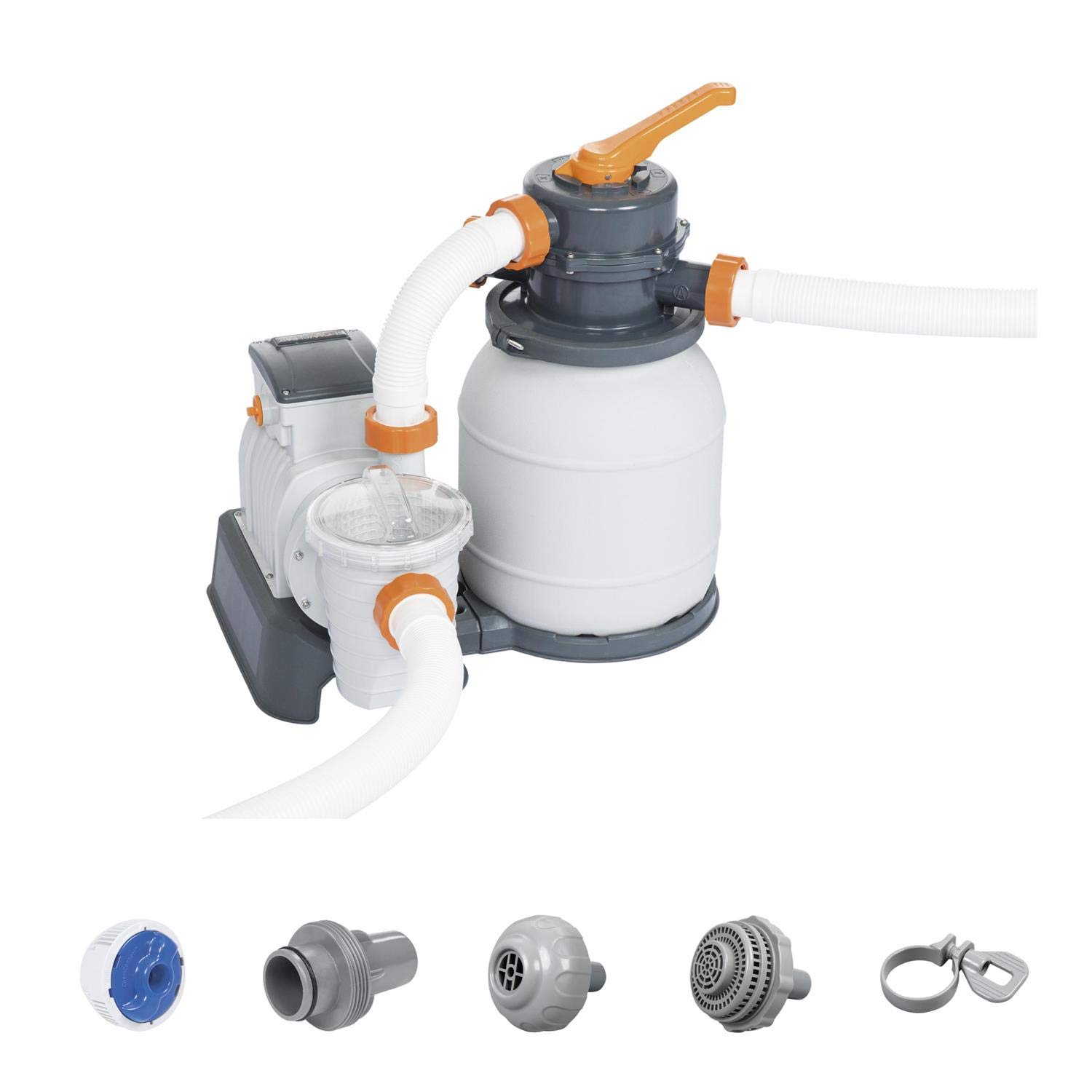 Bestway Flowclear - Filtro de arena con temporizador, 5678 l/h, color gris