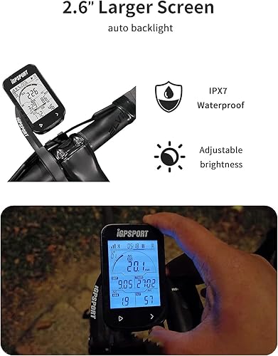 Miniatura 5 de Ordenador de bicicleta GPS con pantalla grande con ANT+ iGPSPORT iGS50S de ciclo inalámbrico impermeable (no incluye sensores)