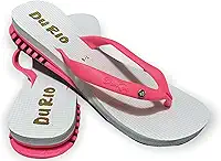 Chinelo Feminino Com Salto DuRio Air Para Esporão Fascite Plantar Ortopédico Vegano