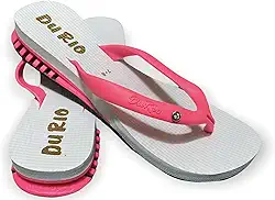 Chinelo Feminino Com Salto DuRio Air Para Esporão Fascite Plantar Ortopédico Vegano