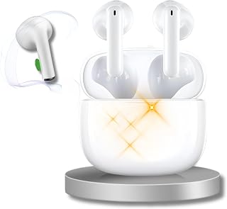 Som Hi-Fi Fone De Ouvido Bluetooth, Estéreo TWS Branco, • MTS • Compatível c Todo Celular, Cancelamento Ruído • Bateria longa duração + Case • Microfone Para Chamadas • Controle Touch, Sem fio