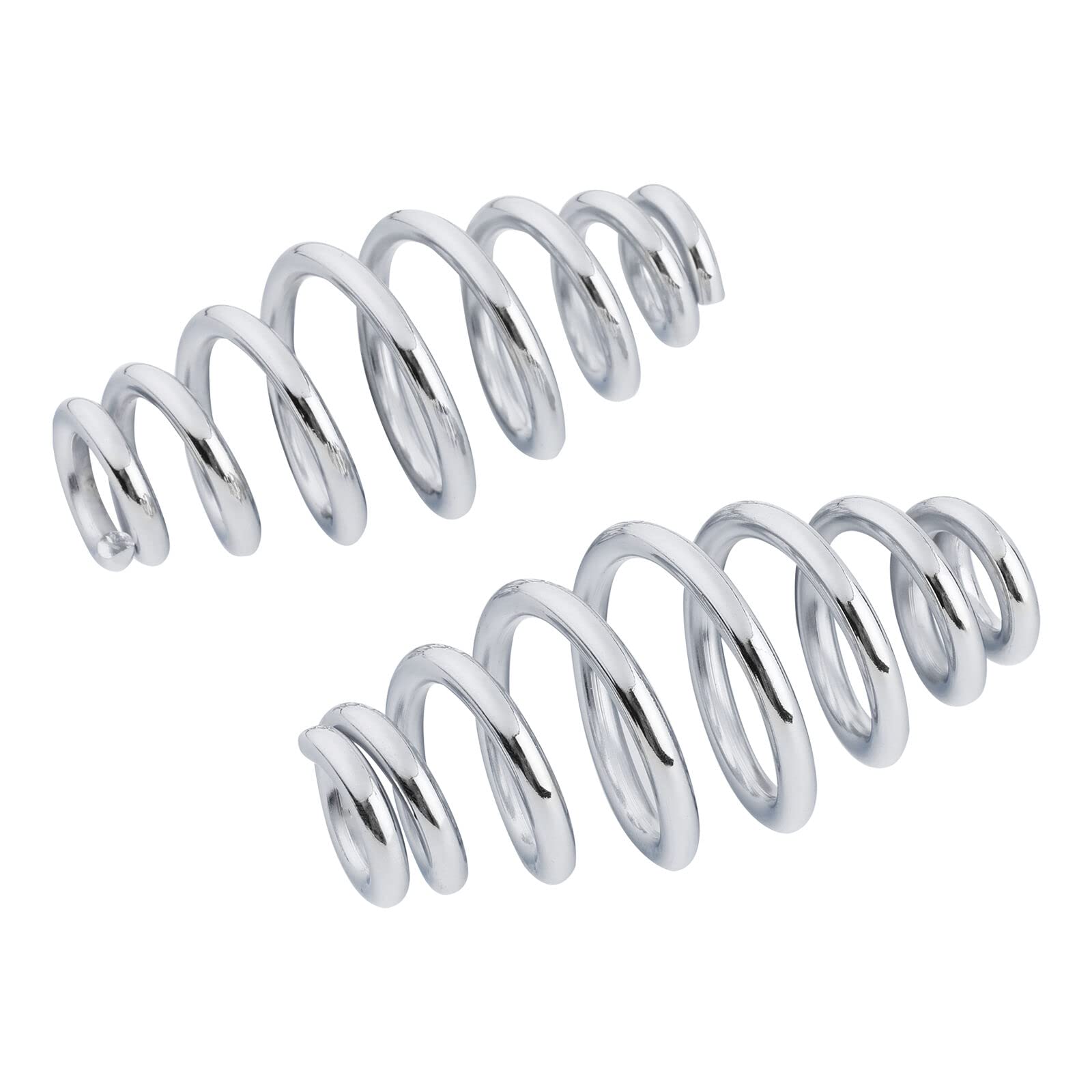 XMT-MOTO Pair of 4" Barrel Coiled Solo Seat Springs Fit For Harley Sportster Bobber Chopper Chrome