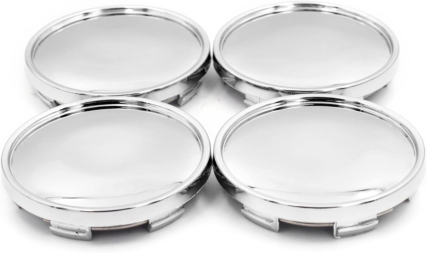 62mm/2.44in ABS Chrome Silver Wheel Center Caps Set of 4 for #SSR