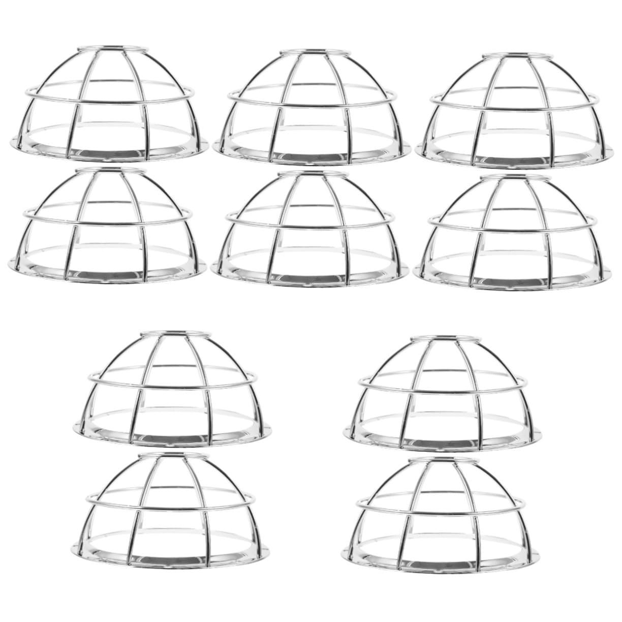 10 Pièces Protection Détecteur Acier Inoxydable Couverture Ventilée Antichoc pour Capteurs de Fumée Installation Facile pour Maison et Bureau