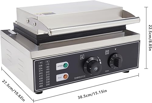 Miniatura 5 de Taiyaki Waffle Maker - Máquina de gofres en forma de pez, antiadherente, tipo pez japonés, 1550 W, 110 V, waflera eléctrica con 6 conos en forma de