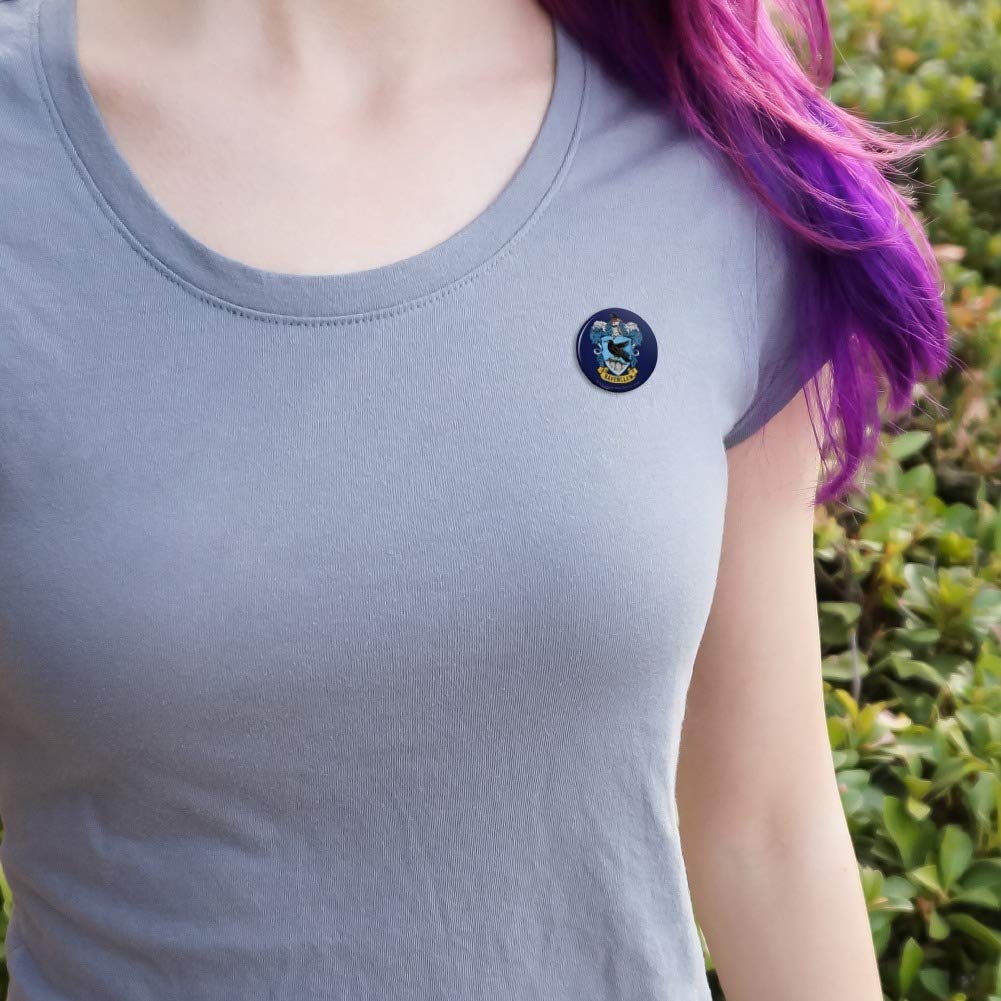 Harry Potter Ravenclaw Painted Crest Pinback Button Pin Badge - 1