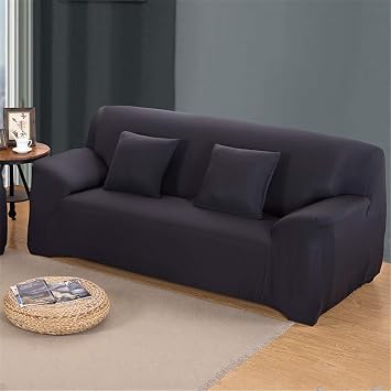 Odot Elastic Sofa Cover, Non Slip Elastic Full Covered Sofa Slipcovers Anti-Mite Stretch Removable Super Soft Furniture Protector Home Decor 45x45cm Pillowcase,black