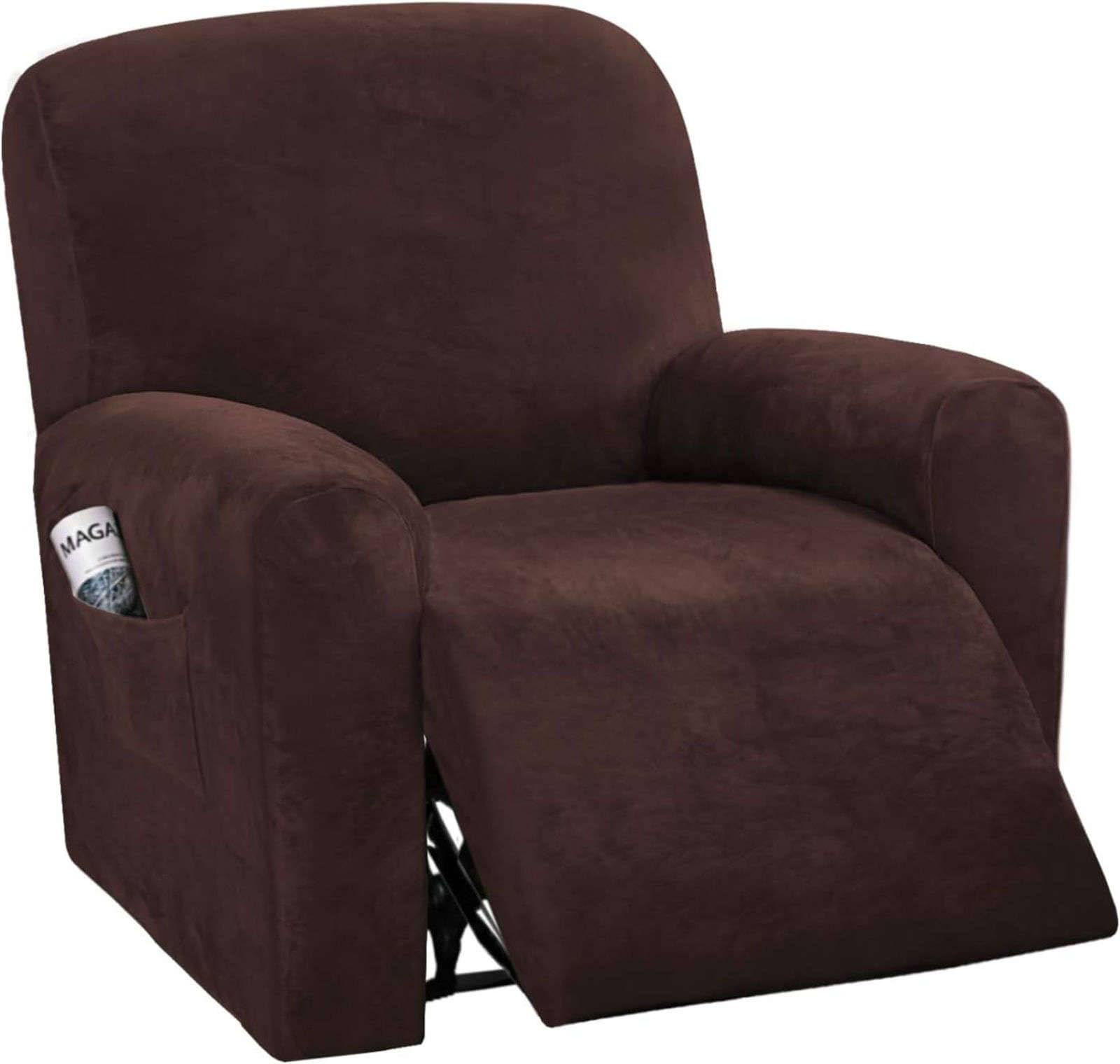 Hoes Relaxfauteuil 1 Plaats Elastische Jacquard Stof, 4-Stuks Hoes Voor