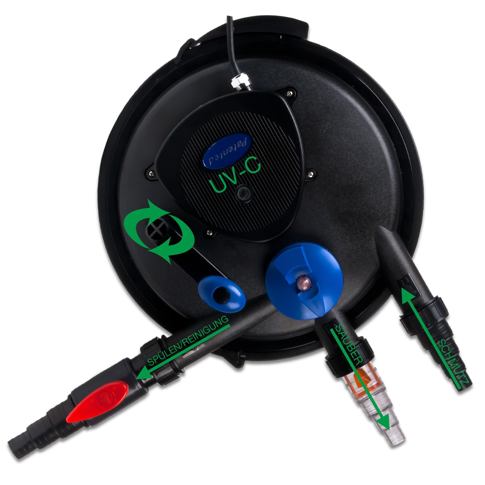 Wagner Green Teichfilter-Set GPF 5000 | Druckfilter Komplettset mit Pumpe 22 Watt, UVC Teichklärer Lampe und Teichschlauch