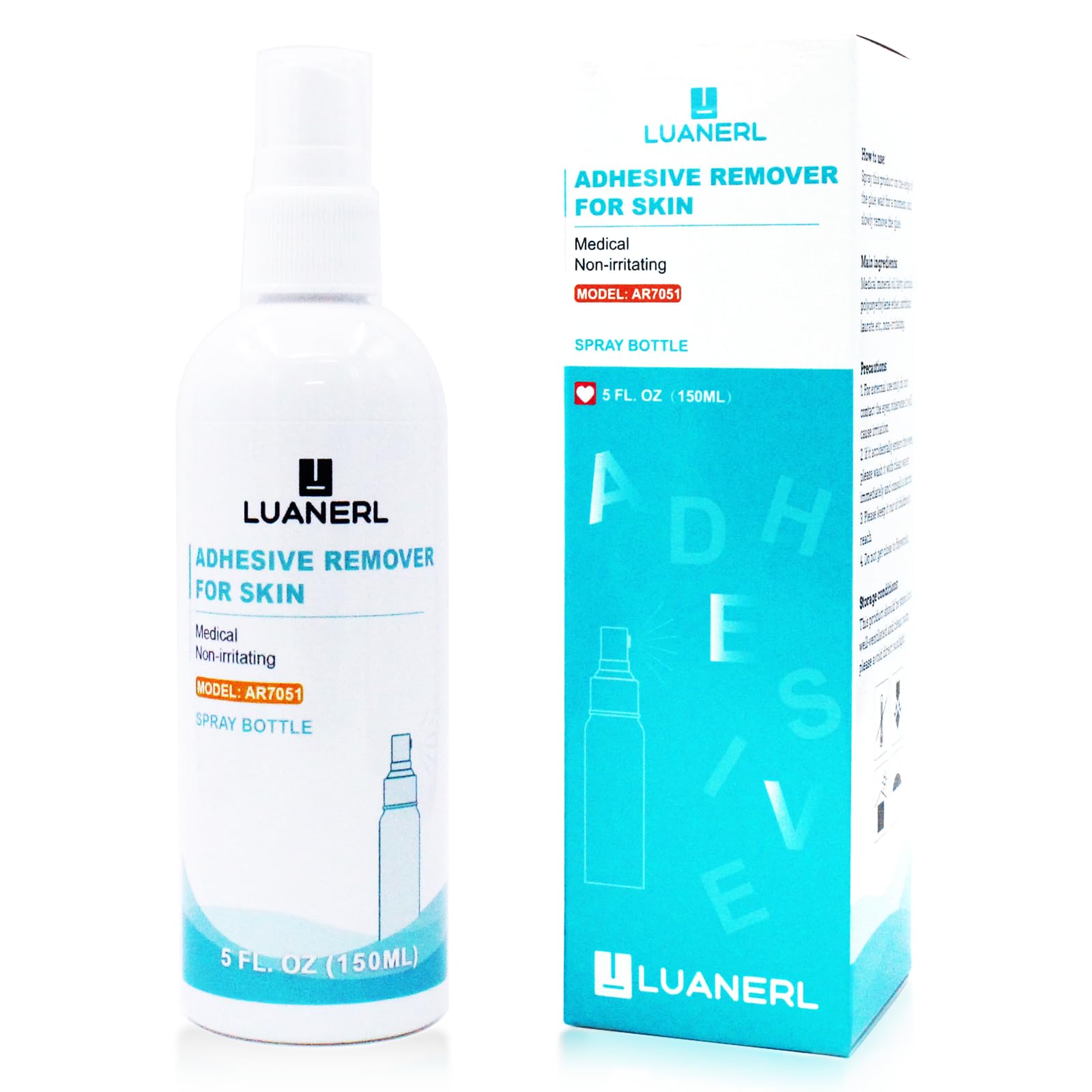 150 ml Adhesive Remover for Skin Spray Bandage & Surface & ostomy Supplies No Sting-Sensitive Skin-All Natural,5FL. OZ Bottle